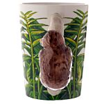 Ceramic Sloth Shaped Handle Mug