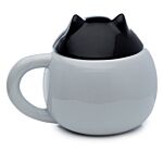 Peeping Lid Ceramic Lidded Animal Mug - Feline Fine Cat