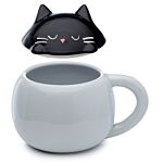 Peeping Lid Ceramic Lidded Animal Mug - Feline Fine Cat