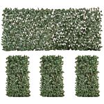 Outsunny 4 Pieces Expanding Trellis Fence, 2m X 1m Artificial Plant Fence, Decorative Trellis Garden Telescopic Hedge Privacy Screen Greenery Walls