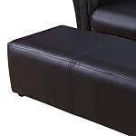 Homcom 2 Seater Toddler Chair Kids Twin Sofa Childrens Double Seat Chair Furniture Armchair Boys Girls Couch W/ Footstool (black)