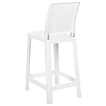 Set Of 2 Bar Stools White Plastic 99 Cm Seat Counter Chair Beliani