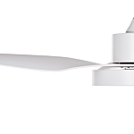 Ceiling Fan With Light Ventilator White Synthetic Material Remote Control 6 Speed Options 3 Light Temperature Traditional Living Room Bedroom Beliani