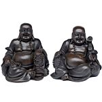 Peace Of The East Brushed Wood Effect Lucky Buddha