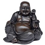 Peace Of The East Brushed Wood Effect Lucky Buddha