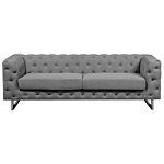 5 Seater Chesterfield Sofa Set Light Grey Button Tufted Beliani