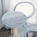 Pawhut Cat Tree Tower Kitten Activity Center Scratching Post With Condo Bed Scratcher Perch Ball Toy Grey
