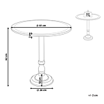 Side Table Grey Mango Wood Mdf Decorative Coffee Side Table Small Living Room Furniture Oriental Design Beliani