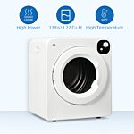Homcom 6kg Vented Tumble Dryer, Freestanding, Wall Mounted, Stackable, Portable Dryer With 7 Programmers, White