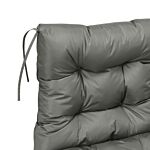 Outsunny Garden Back Chair Cushion, Comfortable Patio Seat Cushion Pad With Backrest For Outdoor & Indoor Use, Light Grey