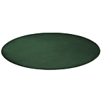 Rug Emerald Green Viscose Round 140 Cm Hand Tufted Low Pile Modern Beliani