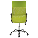 Executive Office Chair Green Mesh And Faux Leather Gas Lift Height Adjustable Full Swivel And Tilt Beliani