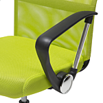 Executive Office Chair Green Mesh And Faux Leather Gas Lift Height Adjustable Full Swivel And Tilt Beliani