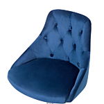 Office Swivel Chair Cobalt Blue Velvet Height Adjustable Button Back Beliani