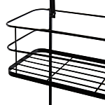 Hanging Shower Caddy Black Metal Bathroom Shelf For Accessories Basket Organizer Beliani