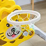 Aiyaplay Baby Slide With Basketball Hoop, Easy To Assemble Kids Slide For Indoor Use, For Ages 18-36 Months - Yellow