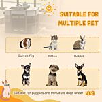 Pawhut Foldable Dog Pen With Storage Bag For Indoor/outdoor Use, Grey