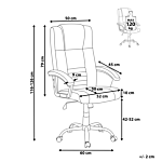 Office Heated Massage Chair Beige Faux Leather Swivel Adjustable Beliani