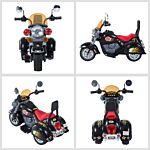 Homcom Kids Electric Motorbike 6v Children Ride On Motorcycle Battery Powered Toy W/ Lights Sound For 3-6 Years Old Black