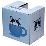 Peeping Lid Ceramic Lidded Animal Mug - Dog Squad French Bulldog