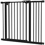 Pawhut Metal 74-94cm Wide Adjustable Dog Gate Black