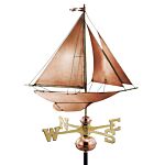 Racing Sloop Farmhouse Copper Weathervane