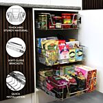 2 X Kukoo Kitchen Pull Out Storage Baskets – 400mm Wide Cabinet