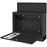 Homcom Wall Mounted Letterbox, Weatherproof Post Box, Modern Mailbox With 2 Keys And Viewing Windows, Easy To Install