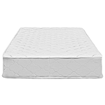 Double Sided Mattress White Fabric Eu Single Medium Hard Beliani