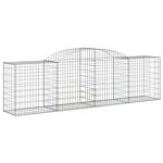 Vidaxl Arched Gabion Baskets 3 Pcs 300x50x80/100 Cm Galvanised Iron