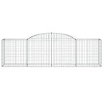 Vidaxl Arched Gabion Baskets 3 Pcs 300x50x80/100 Cm Galvanised Iron