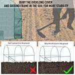 Outsunny Walk-in Greenhouse Reinforced Polytunnel Greenhouse Garden Plants Grow Waterproof Cover Galvanised Base W/ Slide Door, 2.5 X 2 M