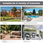 Outsunny Double Parasol Patio Umbrella Garden Sun Shade W/ Steel Pole 12 Support Ribs Crank Handle Easy Lift Twin Canopy - Beige | Aosom Uk