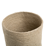 Set Of 3 Jute Storage Baskets Laundry Bins Sand Beige Natural Beliani