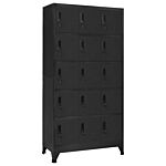 Vidaxl Locker Cabinet Anthracite 90x40x180 Cm Steel