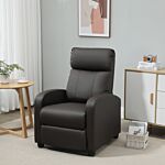 Homcom Recliner Sofa Chair Pu Leather Massage Armcair W/ Footrest And Remote Control For Living Room, Bedroom, Home Theater, Brown