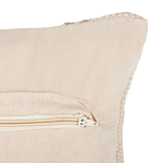Set Of 2 Decorative Cushions Beige 45 X 45 Cm With Tassels Boho Retro Decor Accessories Beliani