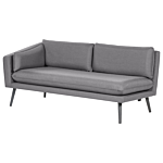 Outdoor Sofa Grey Polyester Upholstery 4 Seater Garden Couch Uv Water Resistant Modern Design Living Room Beliani