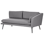 Outdoor Sofa Grey Polyester Upholstery 4 Seater Garden Couch Uv Water Resistant Modern Design Living Room Beliani