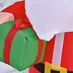 Homcom Christmas Inflatable Santa Claus Outdoor Home Seasonal Decoration W/ Led Light