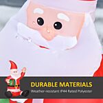 Homcom Christmas Inflatable Santa Claus Outdoor Home Seasonal Decoration W/ Led Light