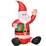 Homcom Christmas Inflatable Santa Claus Outdoor Home Seasonal Decoration W/ Led Light