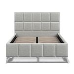 4'6 Fabric Bed - Grey - Linen