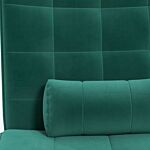 Homcom Armless Accent Chair W/ Footstool Set, Modern Tufted Upholstered Lounge Chair W/ Pillow, Steel Legs For Living Room, Green