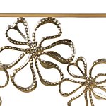 Wall Decor Gold Iron 90 X 31 Cm Handmade Floral Design Wall Art Modern Industrial Accessory Beliani