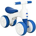 Aiyaplay Balance Bike For 18-36 Months With Anti Slip Handlebars, 4 Wheels, No Pedal, Gift For Boys And Girls - Blue