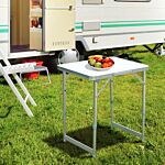 Outsunny Garden Outdoor Camping Table Portable Folding Picnic Table-silver