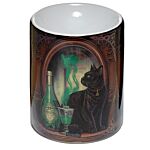 Ceramic Lisa Parker Oil Burner - Absinthe Cat