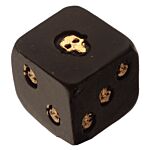 Gothic Black And Gold Set Of 2 Skull Dice