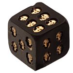 Gothic Black And Gold Set Of 2 Skull Dice